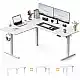 Biurko SENSE7 Nojo Light Corner Białe 160 cm x 140 cm White