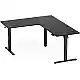 Biurko SENSE7 Nojo Light Corner Czarne 160 cm x 140 cm Black