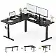 Biurko SENSE7 Nojo Light Corner Czarne 160 cm x 140 cm Black