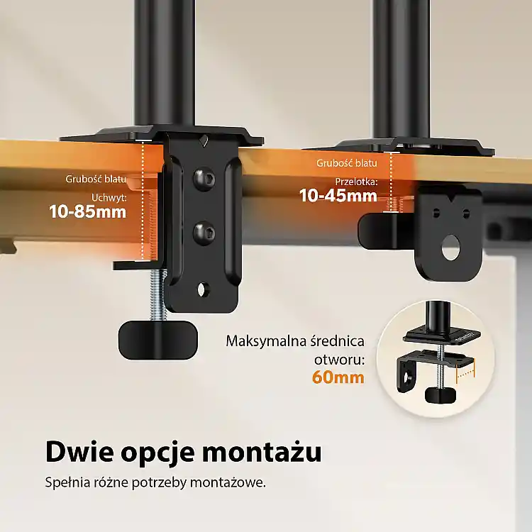 SENSE7 Uchwyt biurkowy na monitor 17''-32'' FLOAT Light ARM