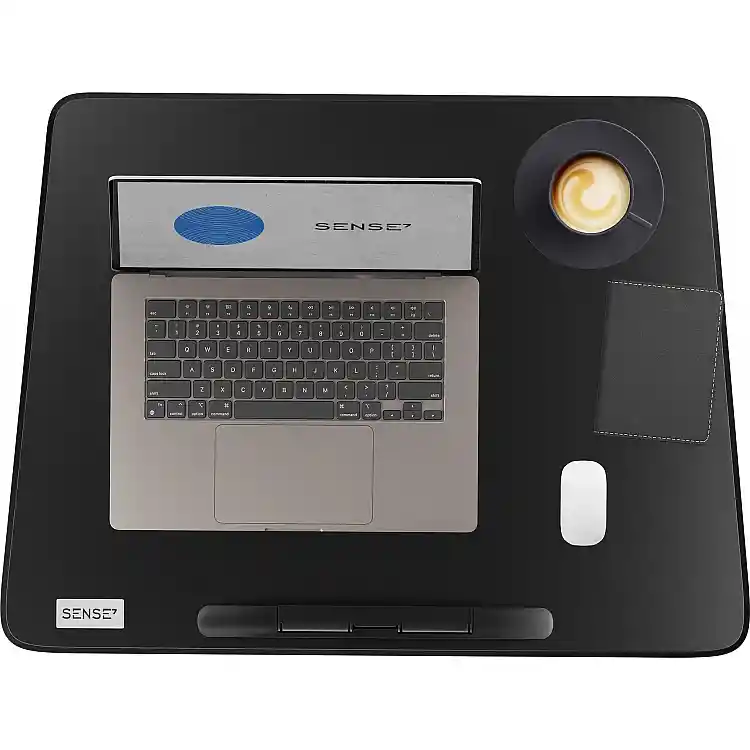 SENSE7 Κινητό Γραφείο 70x52 cm, Λευκό με Μαύρες Λεπτομέρειες