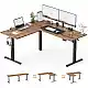 Biurko SENSE7 Nojo Light Corner Ciemnobrązowe 160 cm x 140 cm Dark Brown