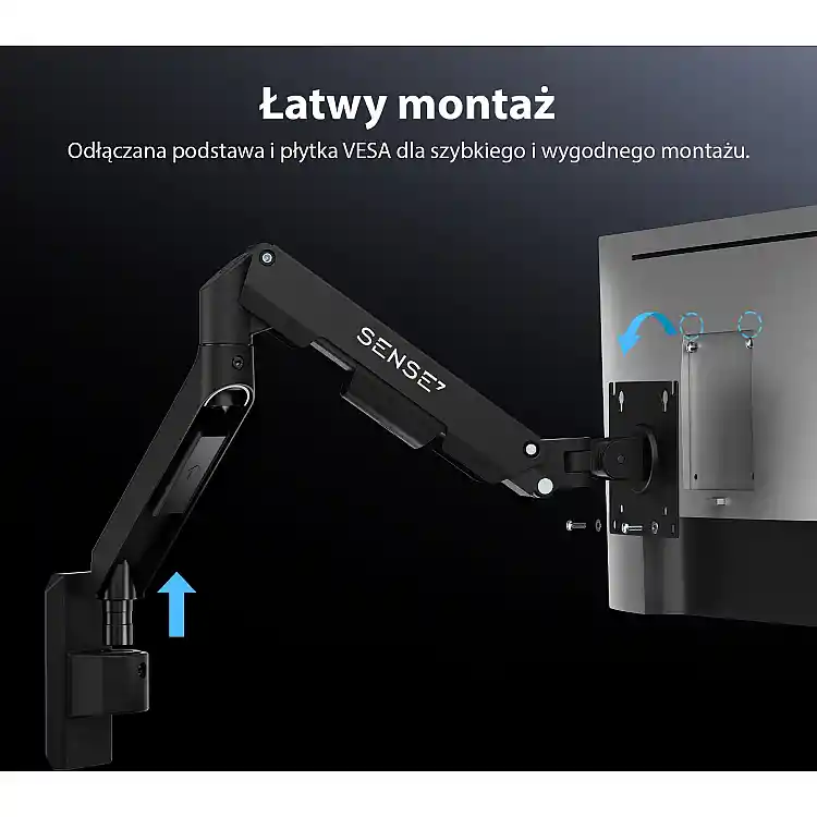SENSE7 Uchwyt do ściany na monitor 17''-32'' HANG Light WALL ARM
