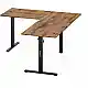 Biurko SENSE7 Nojo Light Corner Ciemnobrązowe 160 cm x 140 cm Dark Brown