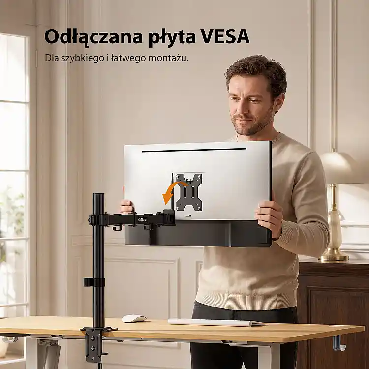SENSE7 Uchwyt biurkowy na monitor 17''-32'' FLOAT Light ARM