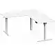 Biurko SENSE7 Nojo Light Corner Białe 160 cm x 140 cm White