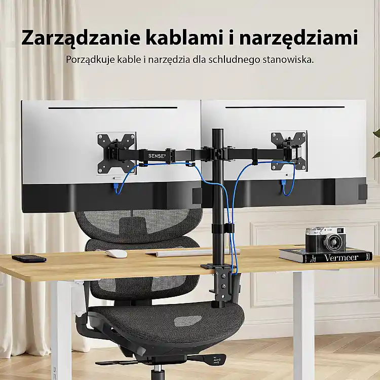 SENSE7 Uchwyt biurkowy na 2 monitory 17''-32'' FLOAT Light DOUBLE