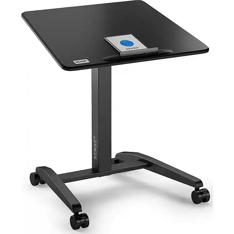 SENSE7 Κινητό Γραφείο 70x52 cm, Λευκό με Μαύρες Λεπτομέρειες