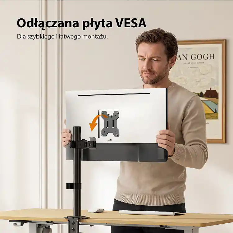 SENSE7 Uchwyt biurkowy na monitor 17''-32'' FLOAT Light