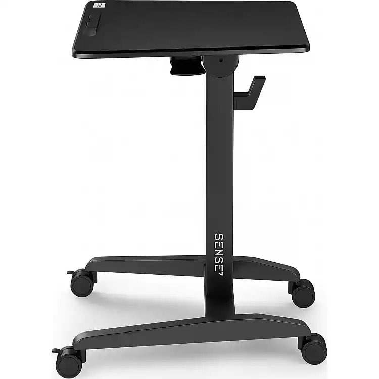 SENSE7 Κινητό Γραφείο 70x52 cm, Λευκό με Μαύρες Λεπτομέρειες