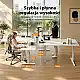 Biurko SENSE7 Nojo Light Corner Białe 160 cm x 140 cm White
