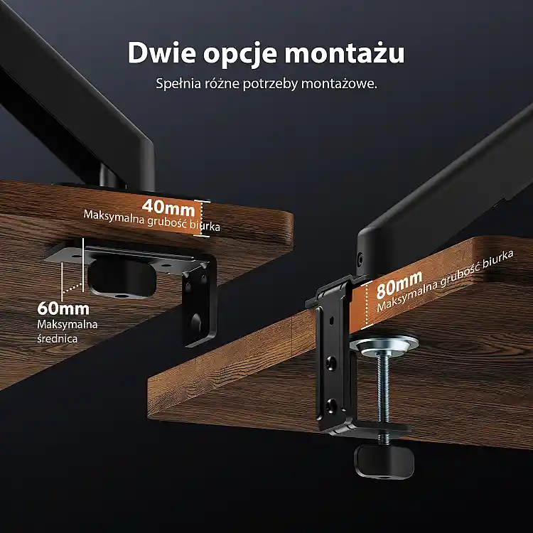 SENSE7 Uchwyt biurkowy na monitor 17''-32'' HANG Light