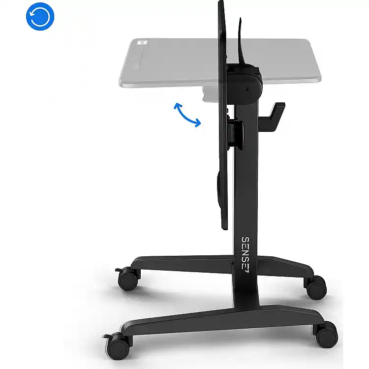 SENSE7 Κινητό Γραφείο 70x52 cm, Λευκό με Μαύρες Λεπτομέρειες