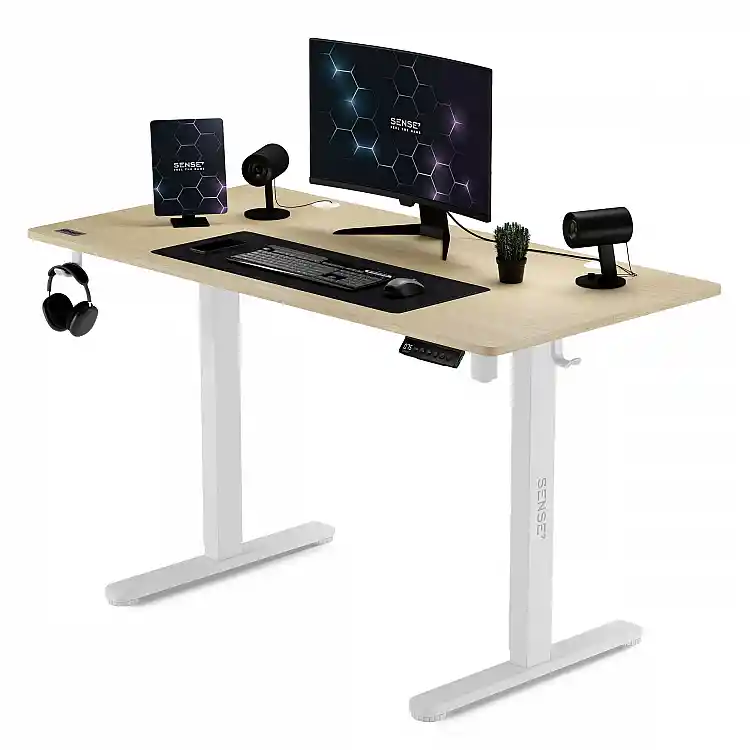 SENSE7 Nojo Ηλεκτρικό Γραφείο με Ρύθμιση Ύψους 120x60cm, White Pine