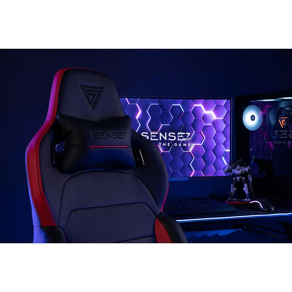 Καρέκλα SENSE7 υφασμάτινη Sentinel μαύρο-κόκκινο