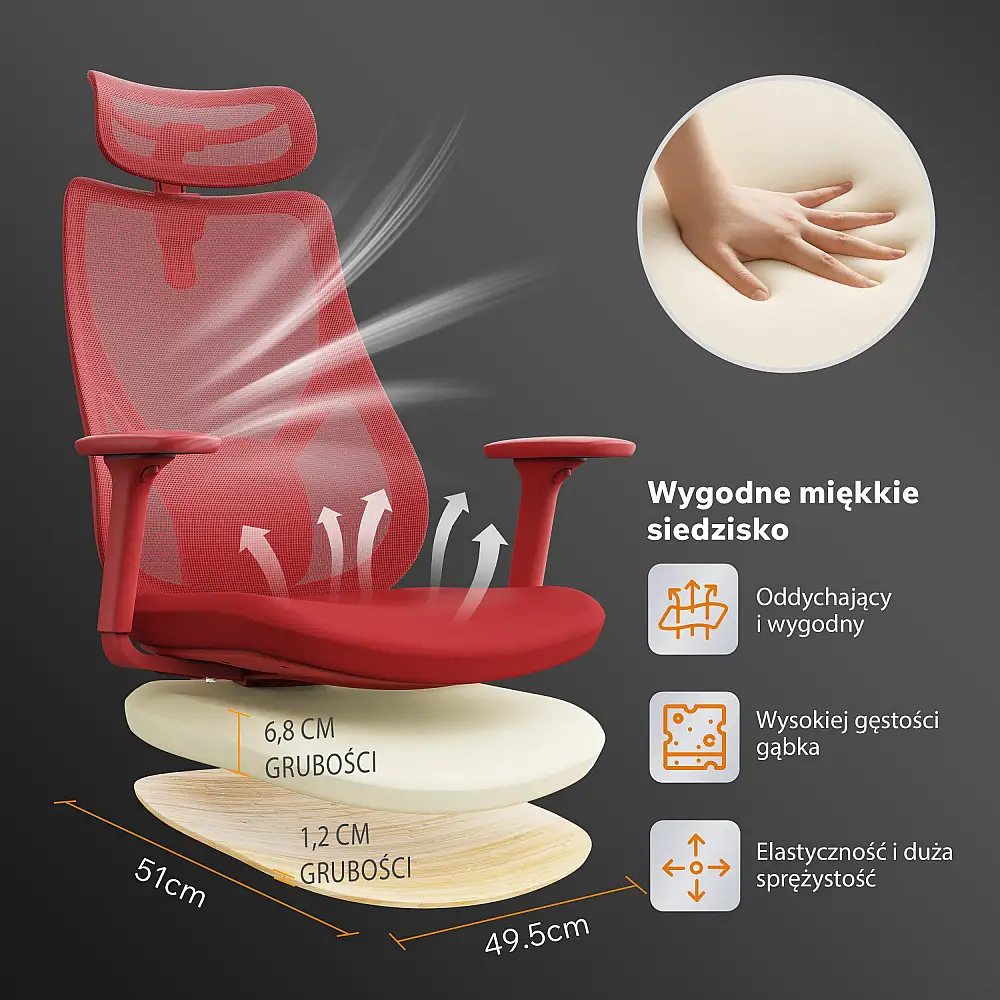 Πολυθρόνα γραφείου SENSE7 MOYO κόκκινο
