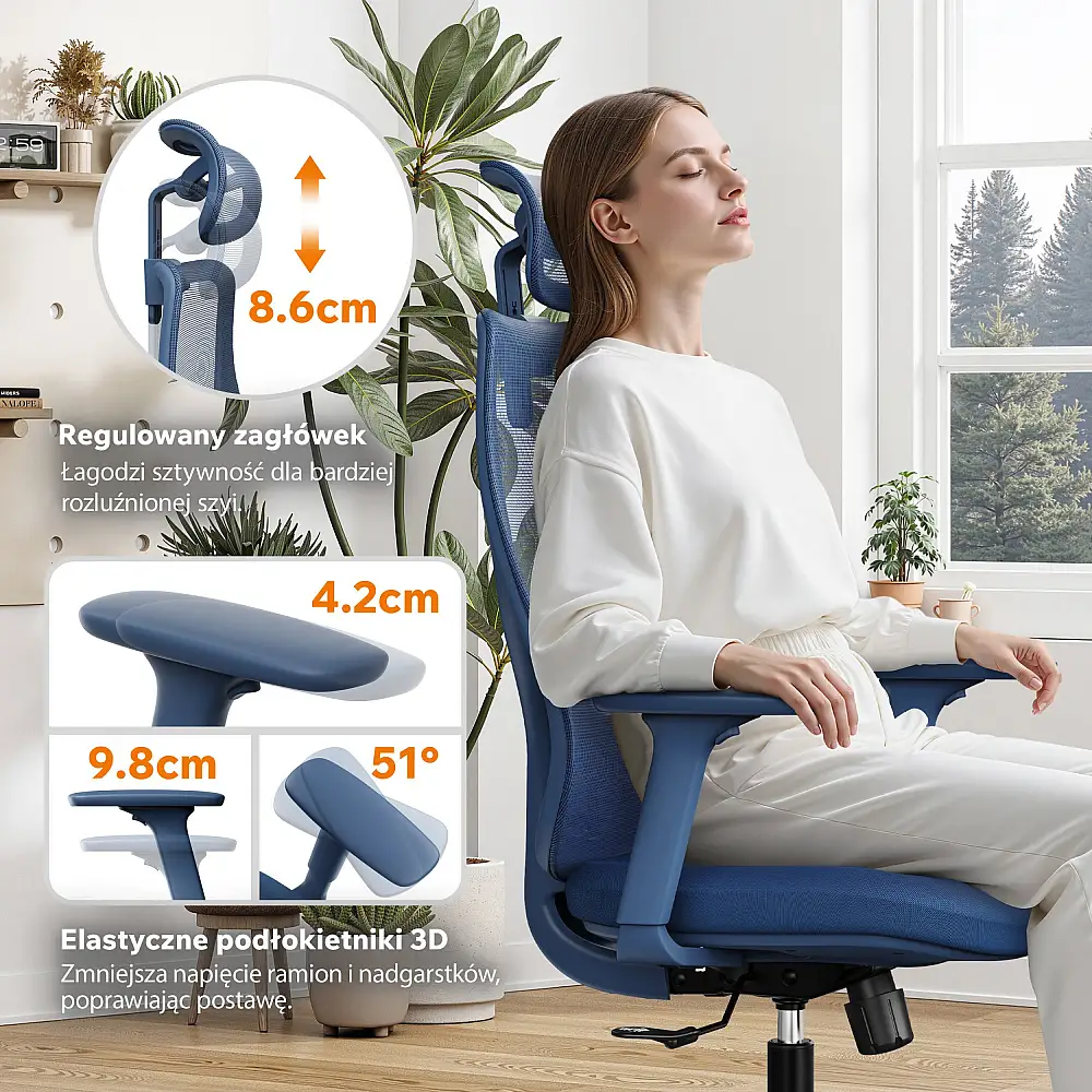 Πολυθρόνα γραφείου SENSE7 MOYO navy blue