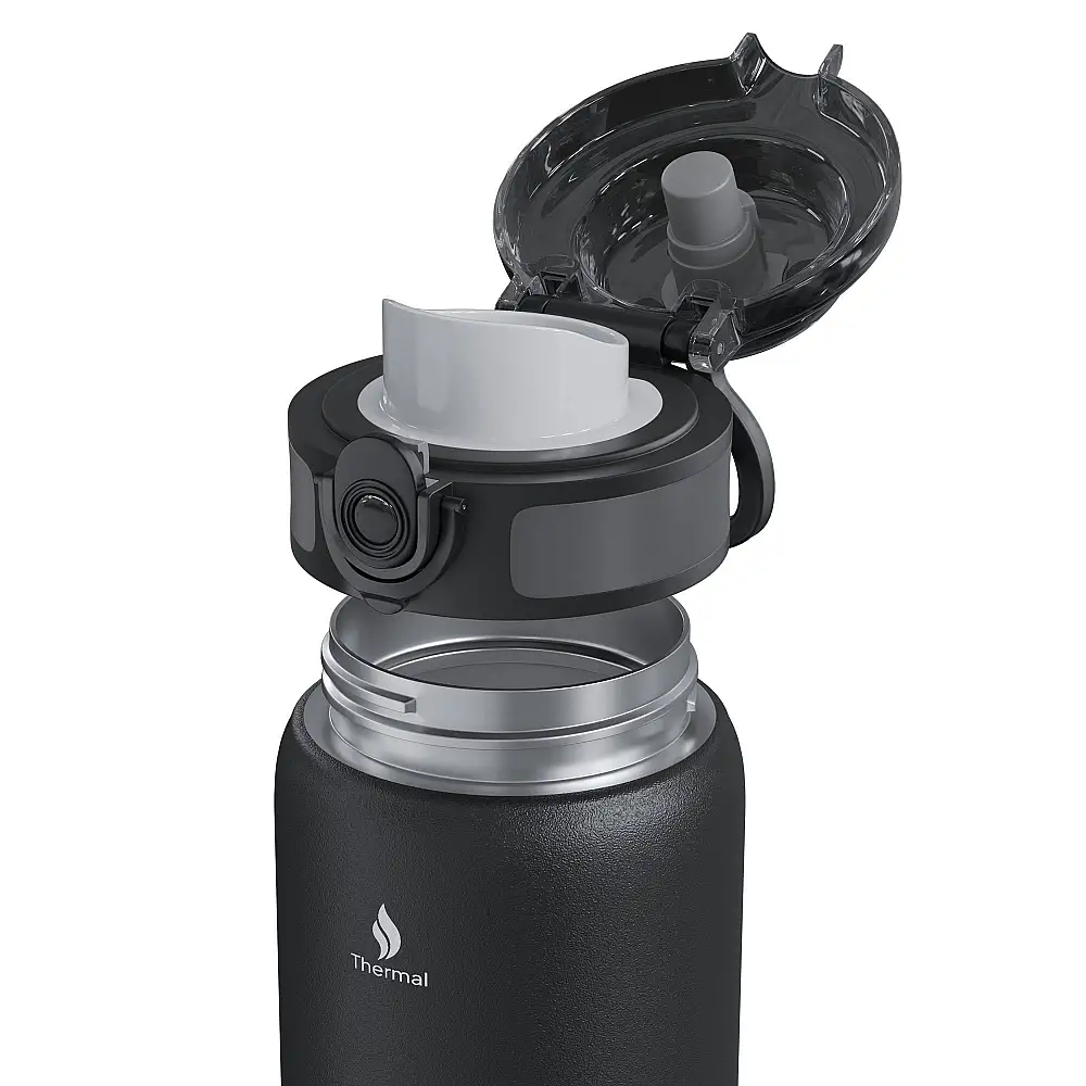 Θερμός ZIPRO 500 ml Ανοξείδωτο Ατσάλι Μαύρο