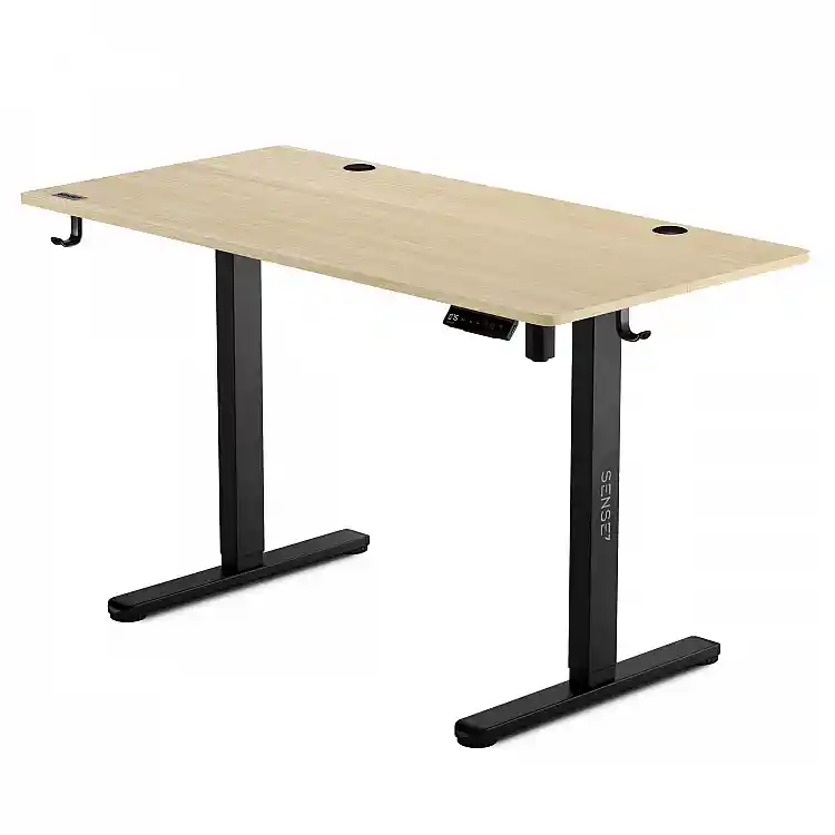SENSE7 Nojo Ηλεκτρικό Γραφείο με Ρύθμιση Ύψους 120x60cm, Μαύρο Πεύκο