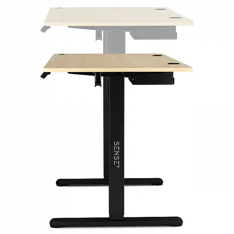 SENSE7 Nojo Ηλεκτρικό Γραφείο με Ρύθμιση Ύψους 120x60cm, Μαύρο Πεύκο