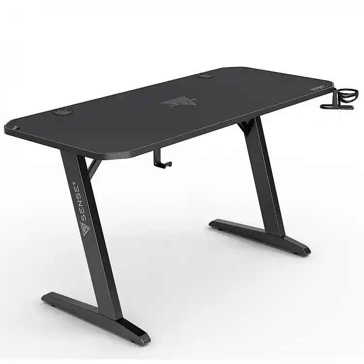 SENSE7 Nomad Classic Gaming Γραφείο, 140x60 cm, Μαύρο