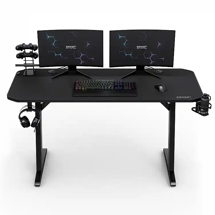 SENSE7 Nomad Classic Gaming Γραφείο, 140x60 cm, Μαύρο