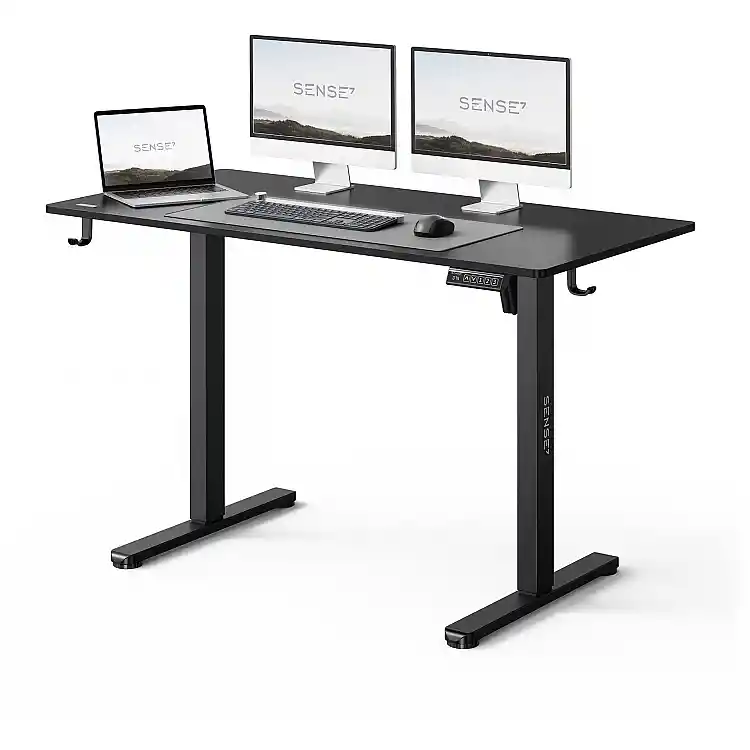 SENSE7 Nojo Light Ηλεκτρικό Γραφείο Gaming & Γραφείου, Μαύρο, 120x60 εκ.