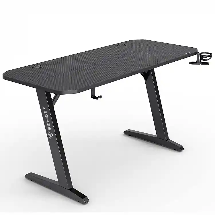 Gaming Γραφείο SENSE7 Nomad Basic, 140x60 cm, Μαύρο