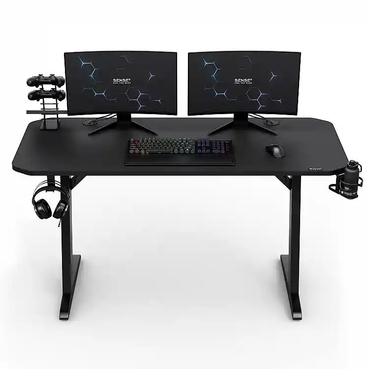Gaming Γραφείο SENSE7 Nomad Basic, 140x60 cm, Μαύρο