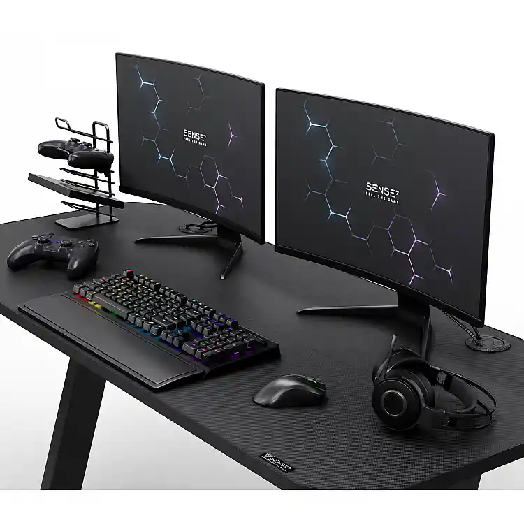 Gaming Γραφείο SENSE7 Nomad Basic, 140x60 cm, Μαύρο