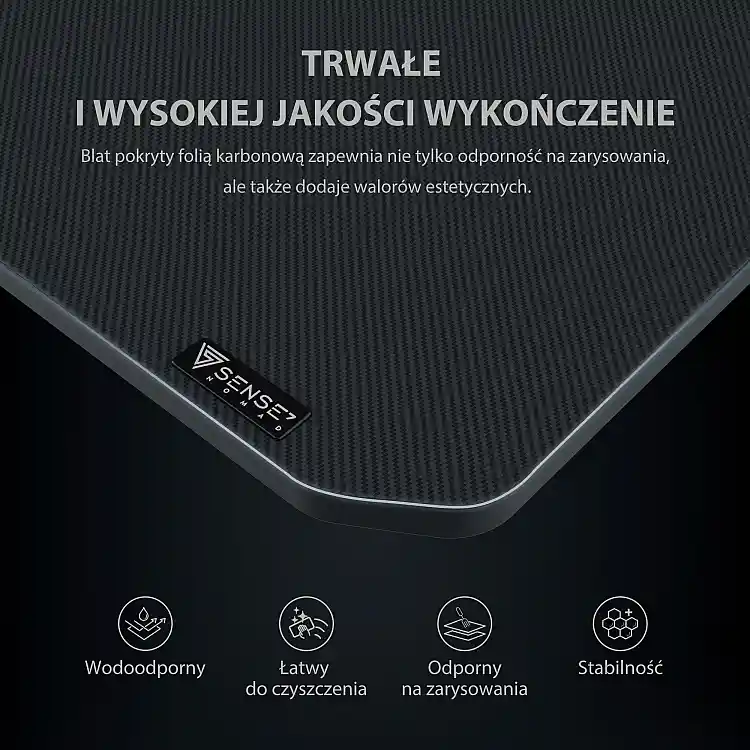 Gaming Γραφείο SENSE7 Nomad Basic, 140x60 cm, Μαύρο