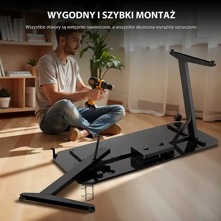 Gaming Γραφείο SENSE7 Nomad Basic, 140x60 cm, Μαύρο