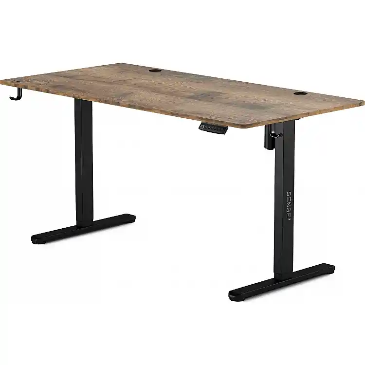 SENSE7 Nojo Γραφείο 140x70 cm, Χρώμα Wenge & Μαύρη Δρυς