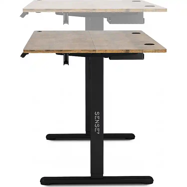 SENSE7 Nojo Γραφείο 140x70 cm, Χρώμα Wenge & Μαύρη Δρυς