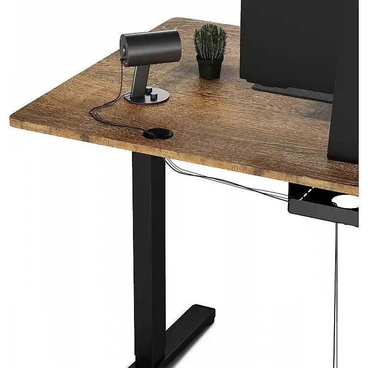 SENSE7 Nojo Γραφείο 140x70 cm, Χρώμα Wenge & Μαύρη Δρυς