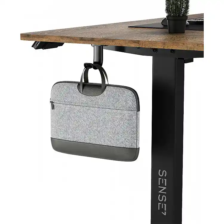 SENSE7 Nojo Γραφείο 140x70 cm, Χρώμα Wenge & Μαύρη Δρυς