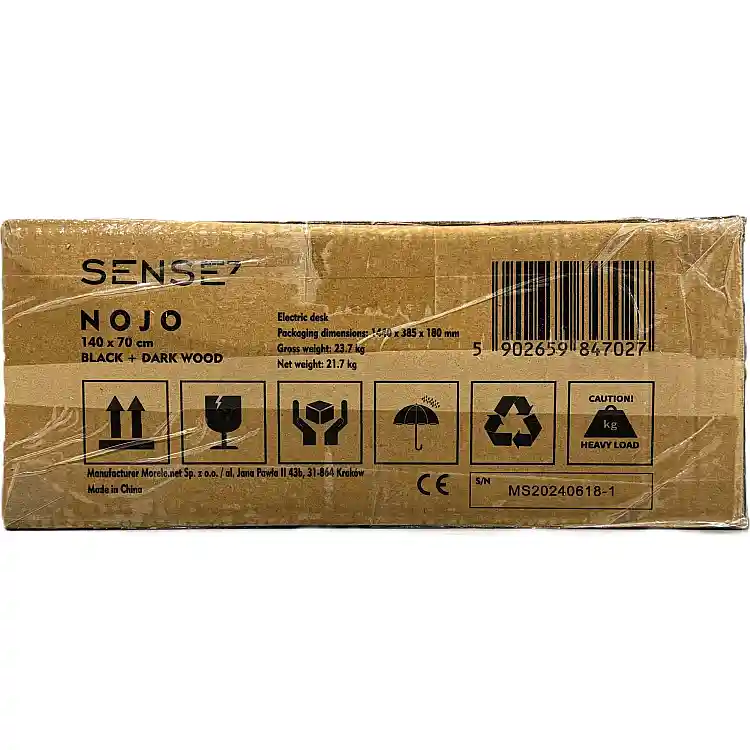SENSE7 Nojo Γραφείο 140x70 cm, Χρώμα Wenge & Μαύρη Δρυς