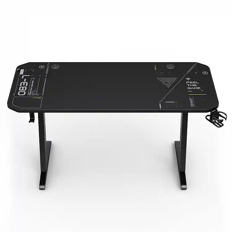 Gaming Γραφείο SENSE7 Nomad Cybernetic, 140x60 cm, Μαύρο