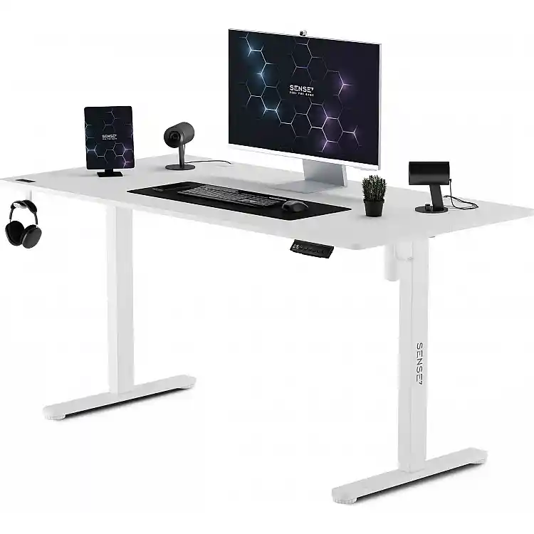 Γραφείο Gaming SENSE7 Nojo, 140x70 cm, Λευκό