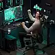 Γωνιακό Γραφείο SENSE7 Rong, Μαύρο, Εργονομικό Gaming Γραφείο