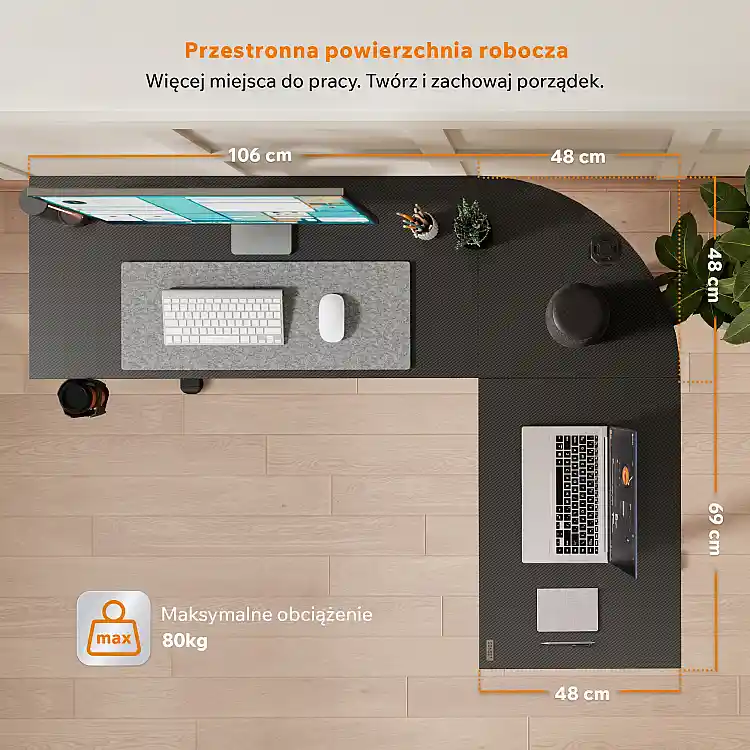 Γωνιακό Γραφείο SENSE7 Rong, Μαύρο, Εργονομικό Gaming Γραφείο