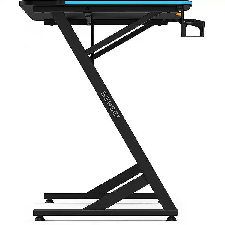 SENSE7 Gaming Γραφείο VOLT RGB, Μαύρο, 120x60cm