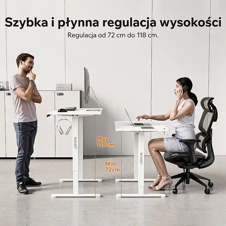 Γραφείο Gaming SENSE7 Nojo Light Λευκό 120x60 εκ.