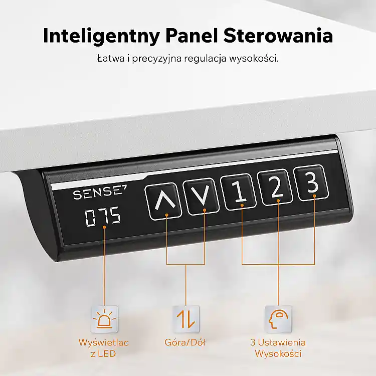 Γραφείο Gaming SENSE7 Nojo Light Λευκό 120x60 εκ.