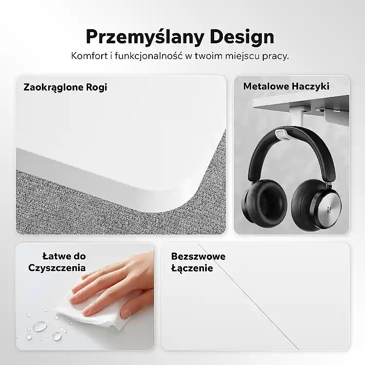 Γραφείο Gaming SENSE7 Nojo Light Λευκό 120x60 εκ.