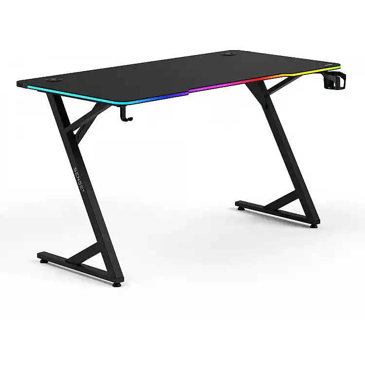 SENSE7 Gaming Γραφείο VOLT RGB, 140x70cm, Μαύρο