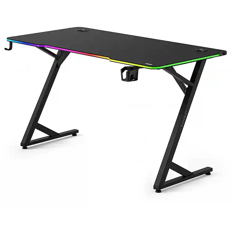 SENSE7 Gaming Γραφείο VOLT RGB, 140x70cm, Μαύρο