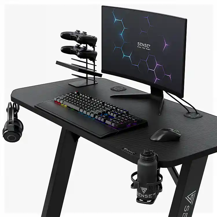 SENSE7 Nomad Basic Gaming Γραφείο, 120x60 cm, Μαύρο