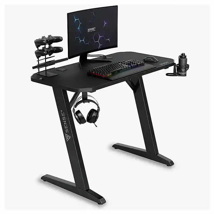 Gaming Γραφείο SENSE7 Nomad Classic, 120x60 cm, Μαύρο