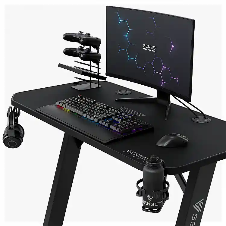 Gaming Γραφείο SENSE7 Nomad Classic, 120x60 cm, Μαύρο